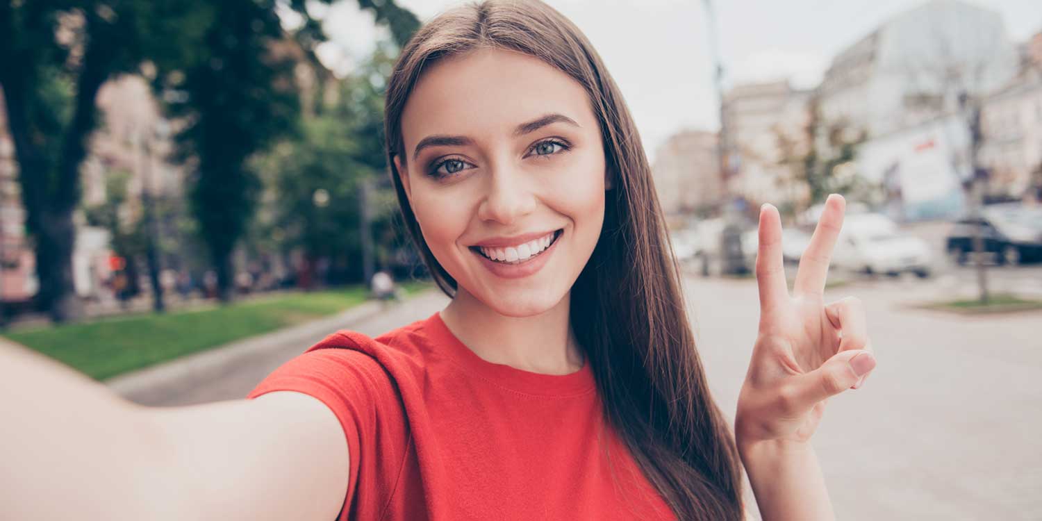 Girl is Taking a Selfie
